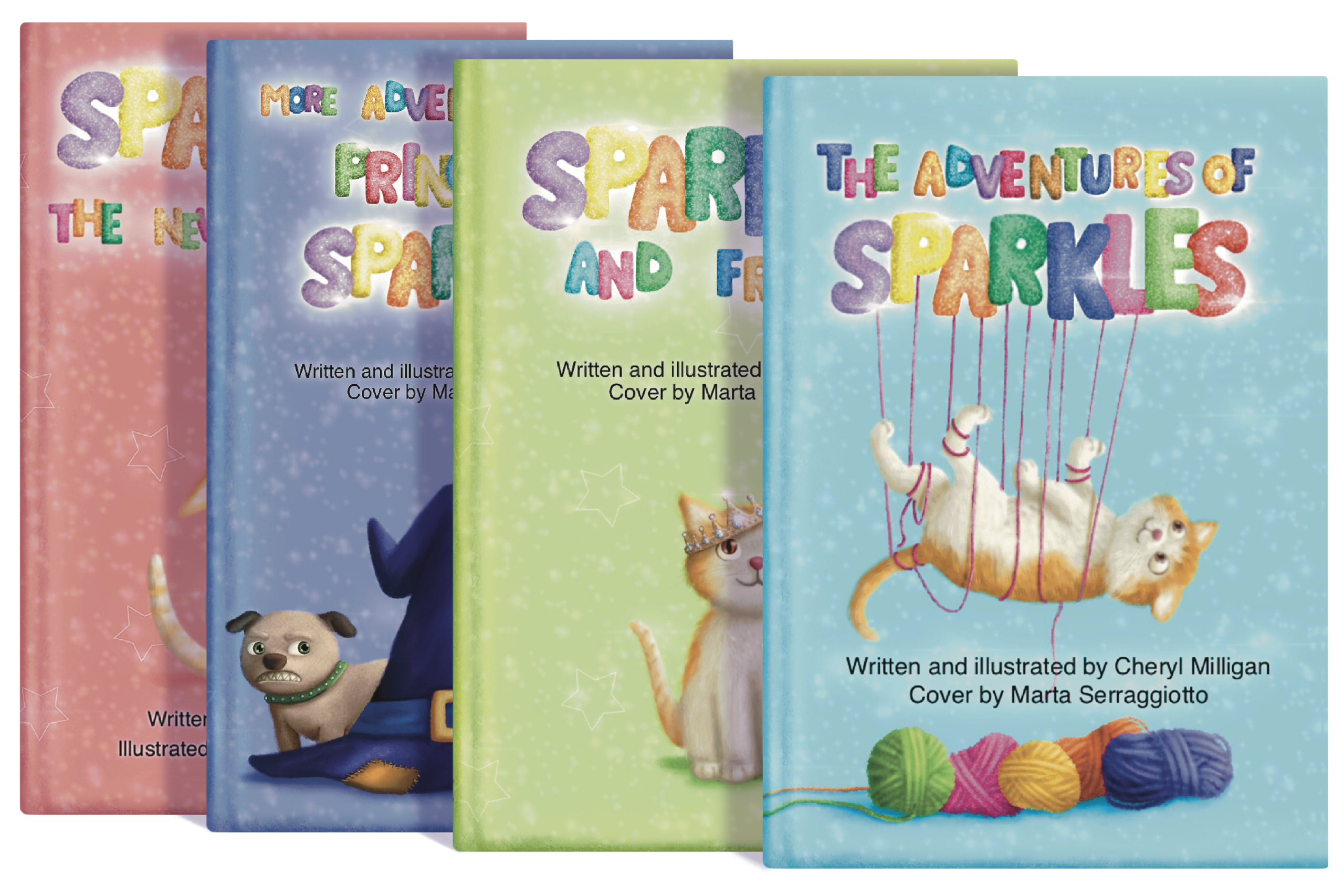 Sparkles series covers Cheryl Milligan Marta Serraggiotto